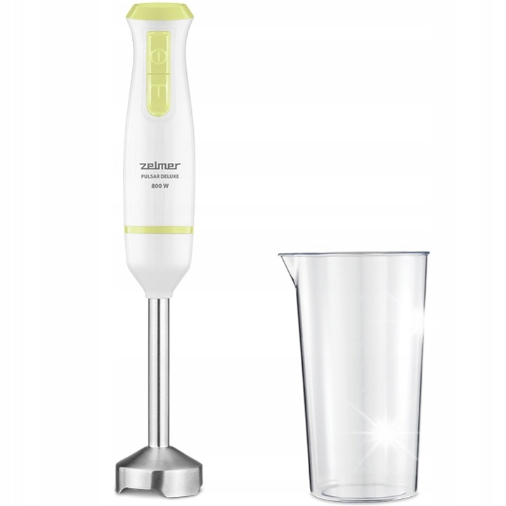 Пасатор, Zelmer Pulsar Deluxe, 800W, 2 остриета от неръждаема стомана, функция Турбо, с мерителна чаша 800мл