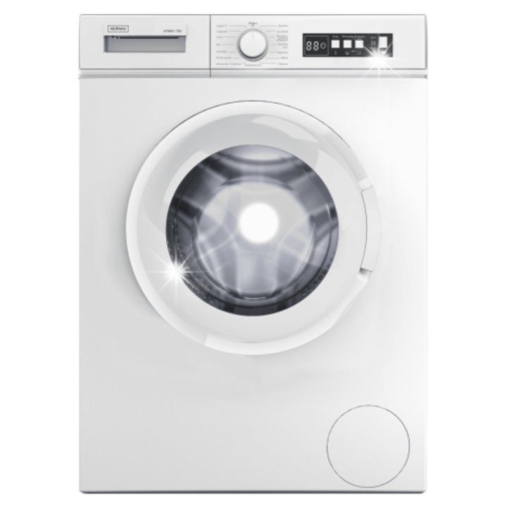 Пералня, Kernau KFWM I 7501, 7 кг, 15 програми, бяла, 84,5x59,7x49,7см