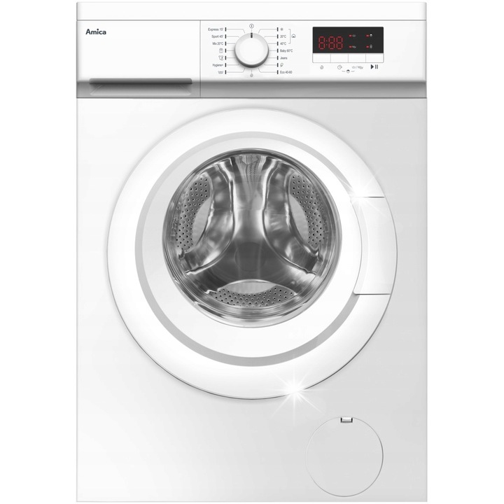 Пералня Amica GWAS712DL Slim 7кг 1200rpm, бяла, 15 програми