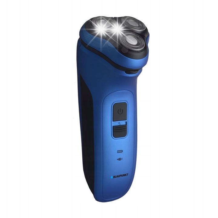 Ras electric Blaupunkt MSR401, 3 capete, waterproof IPX6, negru, albastru