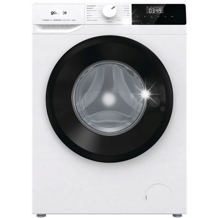 Пералня Gorenje W1NHPI62SCS, 6 кг, 1200 об/мин, 15 програми, бяла, тънка