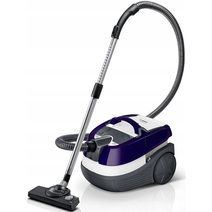 Мултифункционална прахосмукачка Bosch BWD41740 1700W, мокро-сухо почистване, 5л, турбо четка, синя