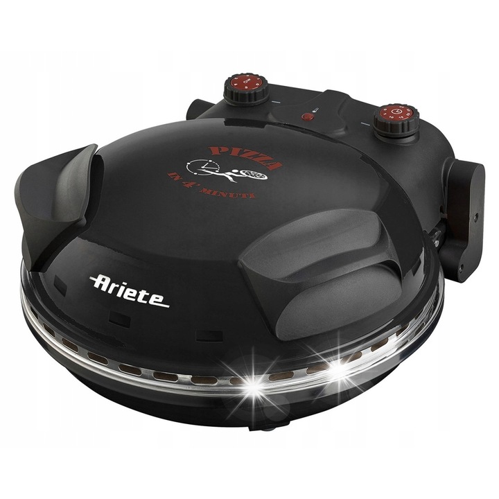 Електрическа фурна за пица Ariete 917, 1200W, 5 температурни нива, керамичен камък 33см, 34x30x19см