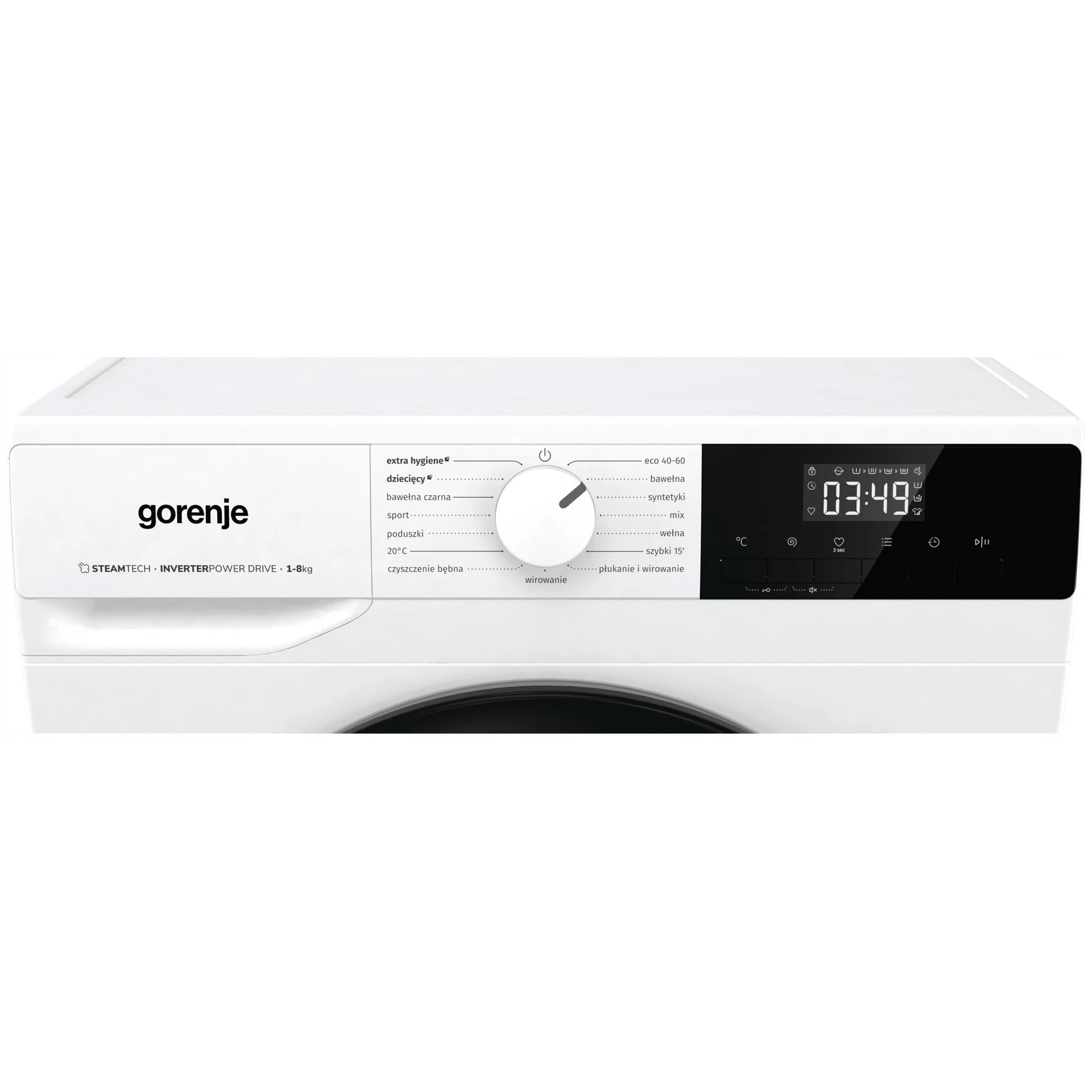 Masina de spalat rufe Gorenje 8kg 1400rpm alb, 15 programe