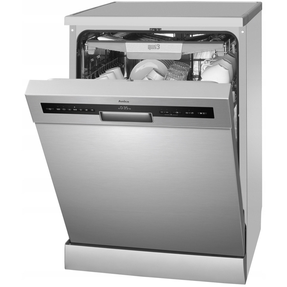 Masina de spalat vase freestanding Amica DFM64C7EOqIH 14 seturi, OpenDry, inox, 60cm
