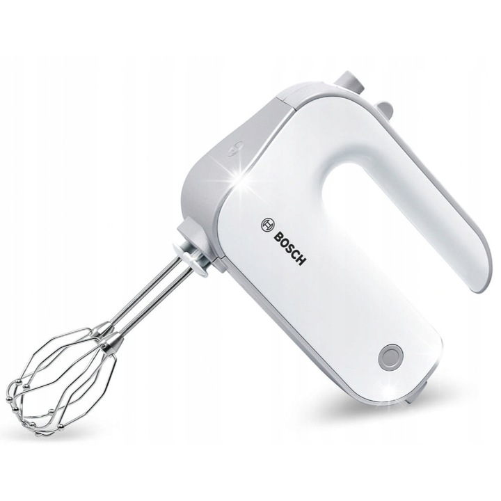 Миксер Bosch MFQ4080 500 W, 5 скорости, функция турбо, бял/сив, пълен комплект