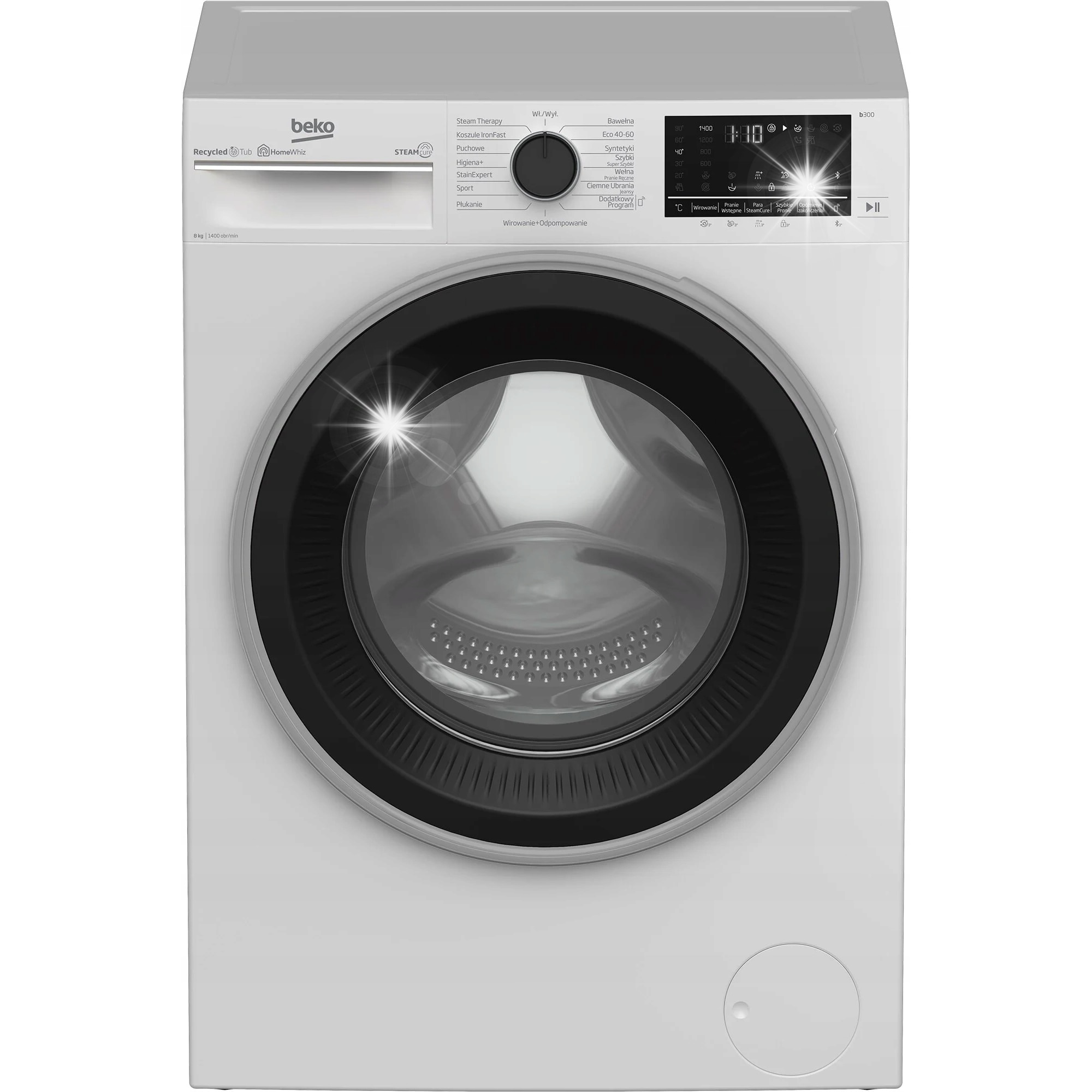 Masina de spalat rufe Beko 8 kg 1400 rpm, alb, 60x55x84cm