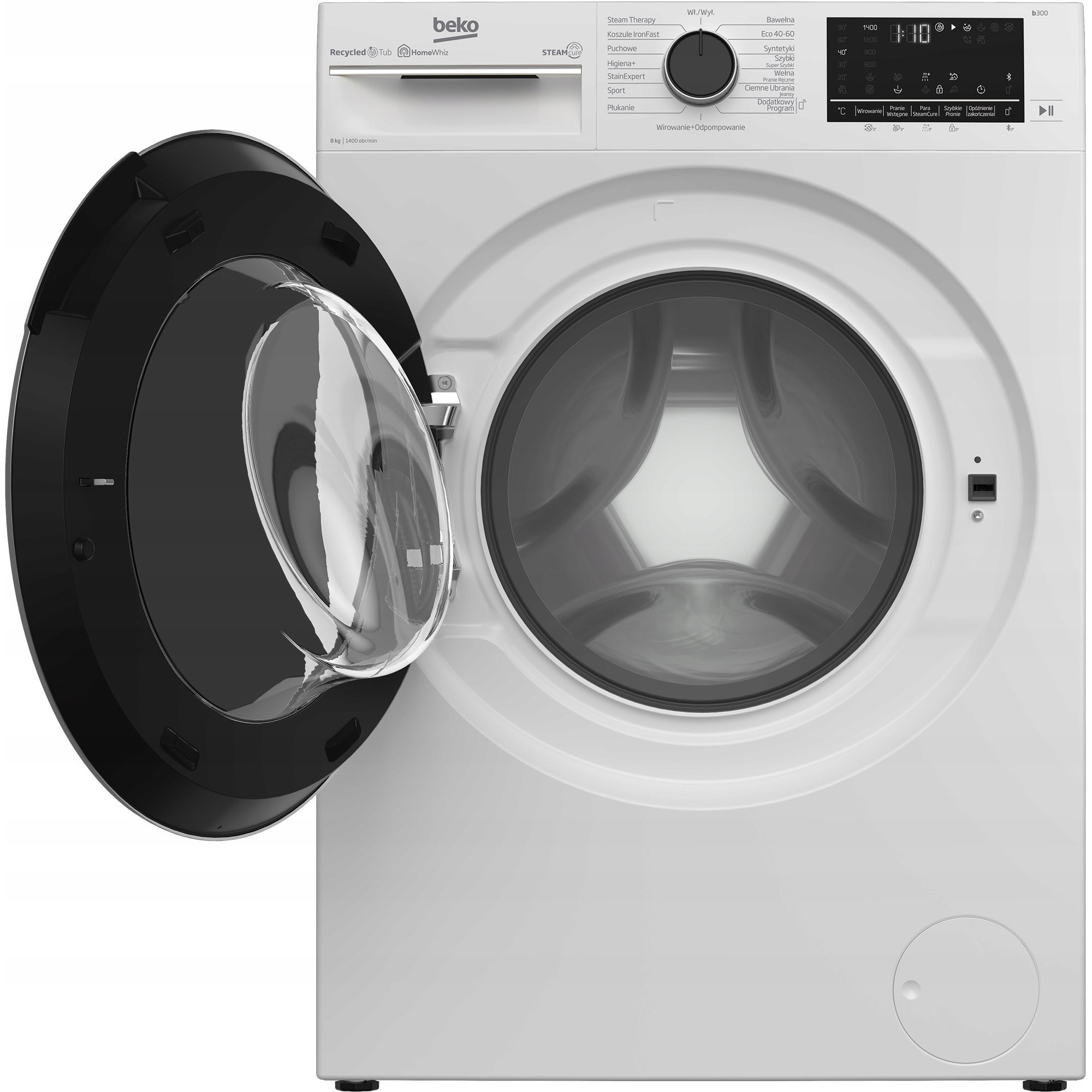 Masina de spalat rufe Beko 8 kg 1400 rpm, alb, 60x55x84cm