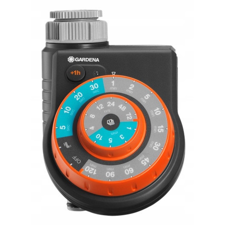 Програматор за напояване, Gardena EasyPlus, 60 програми, захранване с батерии, 0,5-12 бара, за външна употреба