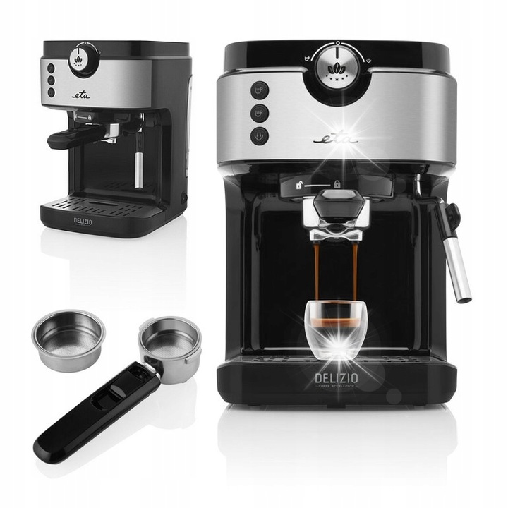 Кафемашина ETA Delizio 118090000, 1633 W, 20 бара, с дюза за разпенване на мляко, 900 мл