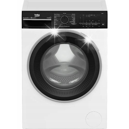 Masina de spalat rufe Beko B3WFU510415WBPBS, 10 kg, 1400 rpm, alb-negru, 55,3x60x84,5 cm, 15 programe