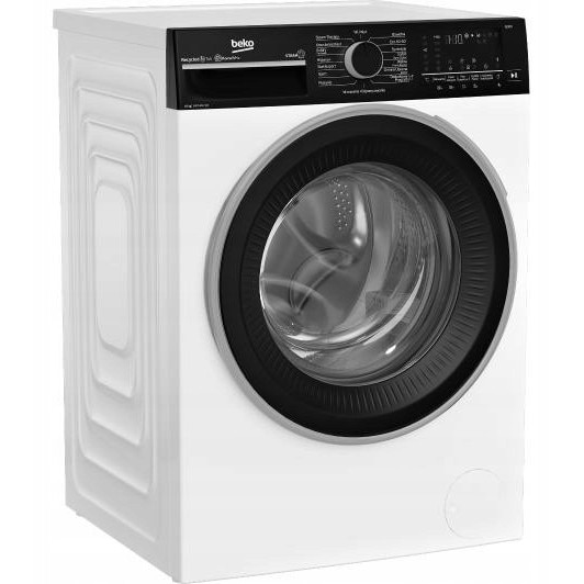 Masina de spalat rufe Beko B3WFU510415WBPBS, 10 kg, 1400 rpm, alb-negru, 55,3x60x84,5 cm, 15 programe