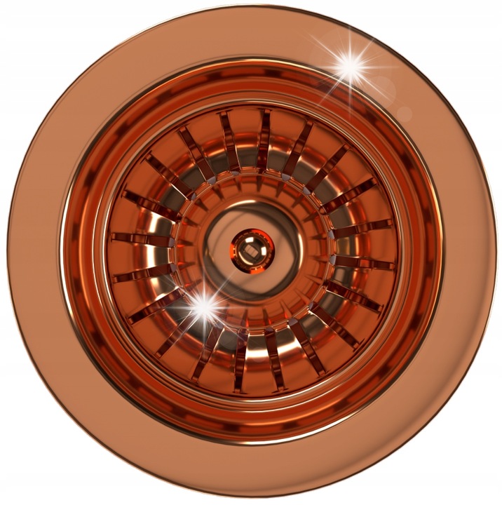 Сифон за отцеждане за мивка, Kernau KS-SS 1B, с автоматичен капак, розово злато, PVD