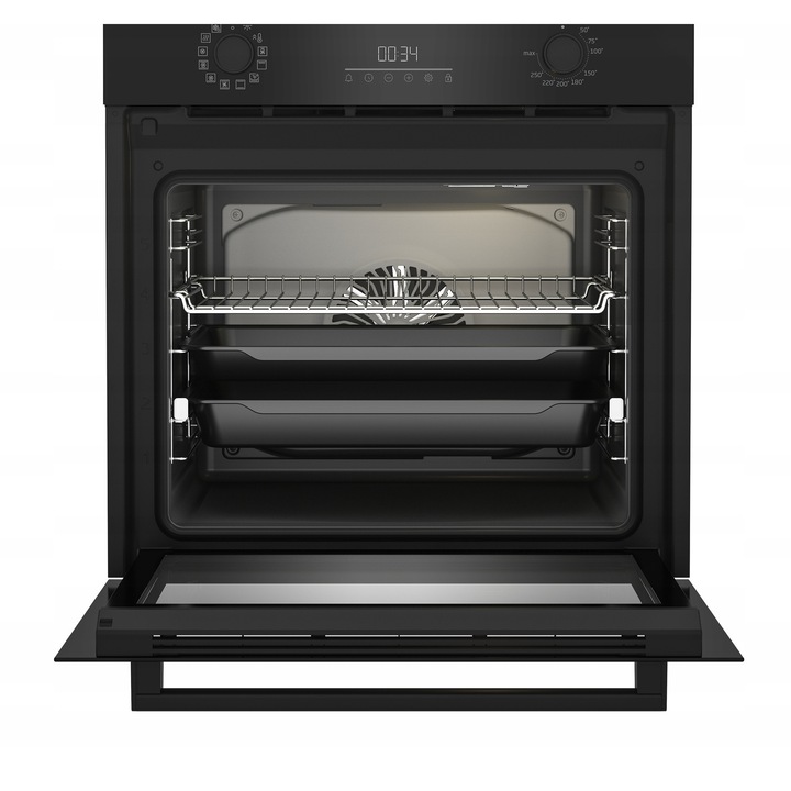 Cuptor incorporabil Beko BBIR 17300 BCS, multifunctional 72L, inox, 12 funcții, 59.4x56.7x59.5cm