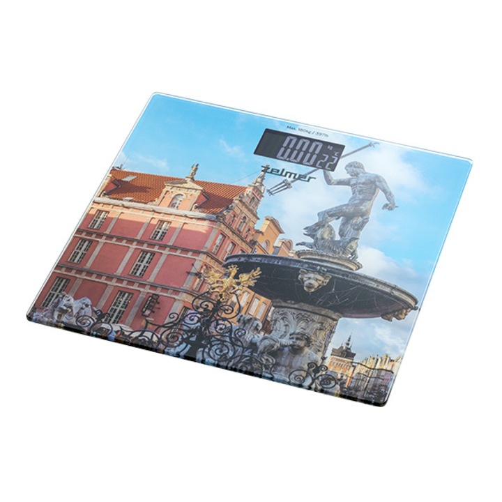 Cantar corporal Zelmer, model ZBS1011, 2,5-180 kg, LCD, functie auto-off, termometru ambiental