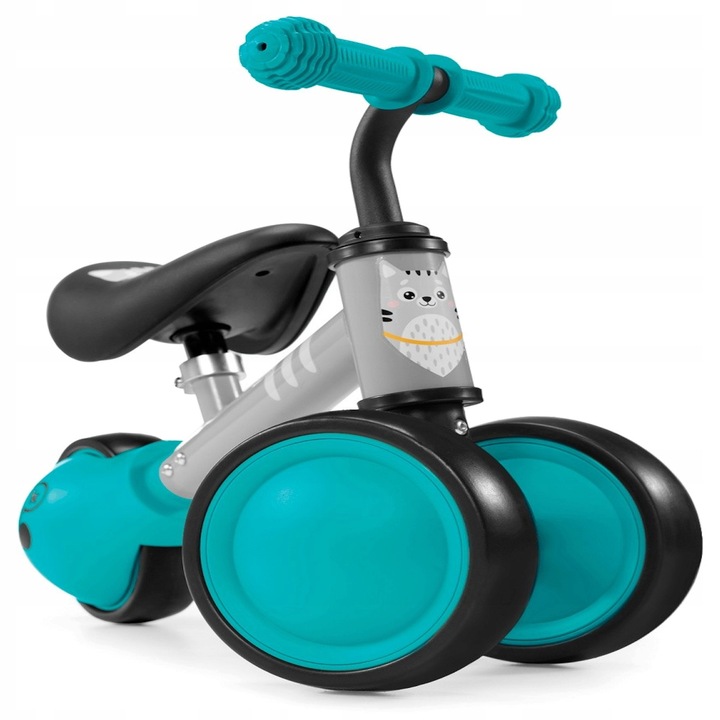 Детски велосипед за балансиране, Kinderkraft, 3 колела, тюркоаз, стомана, 26-28 см