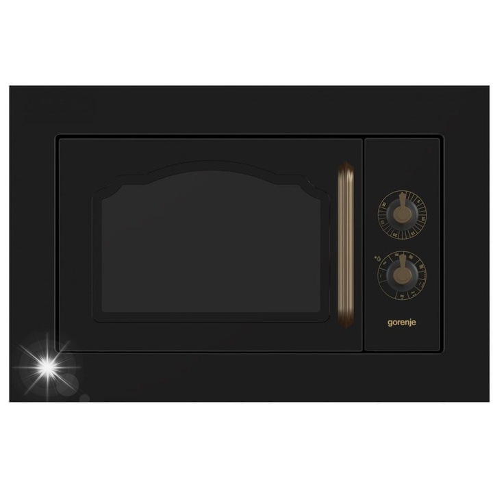 Cuptor cu microunde Gorenje BM235CLB, 23l, 800W, negru, dimensiuni 39x34,6x59,2cm