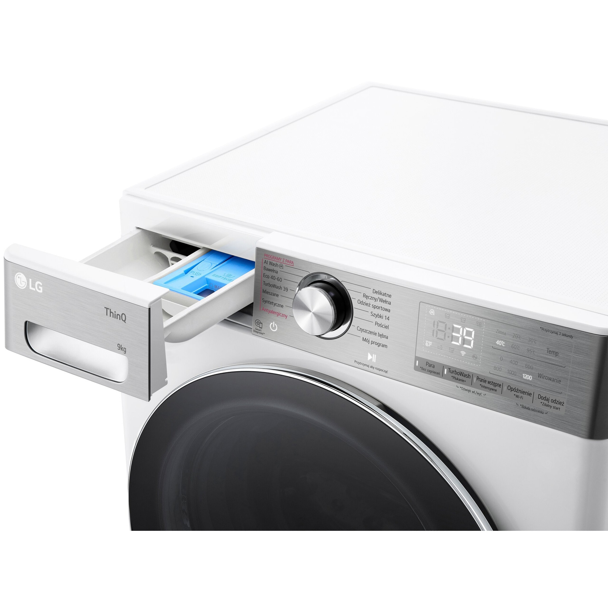 Masina de spalat rufe, LG F2W9S902W 9kg, 1200 rpm, alb, 60x47.5x85cm