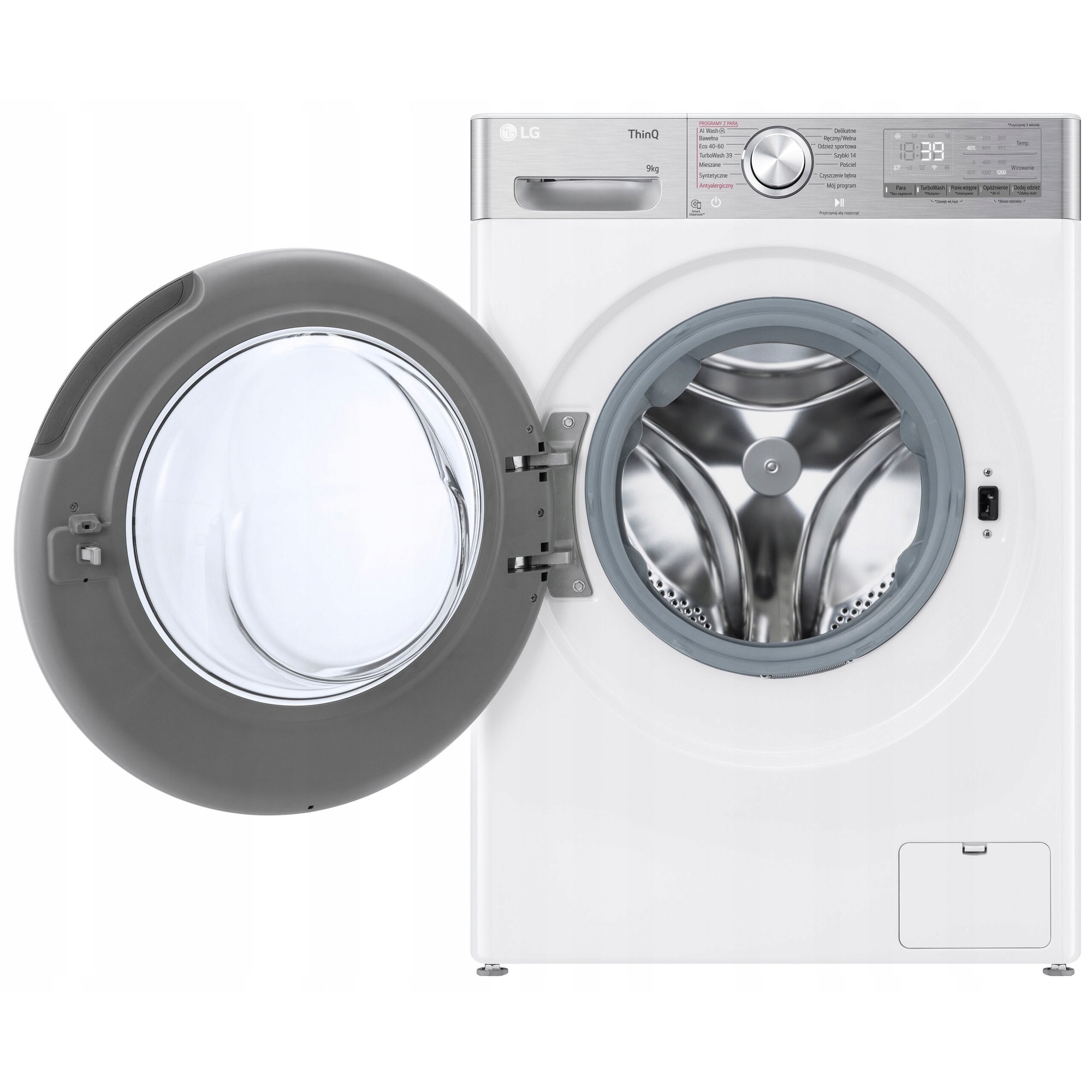 Masina de spalat rufe, LG F2W9S902W 9kg, 1200 rpm, alb, 60x47.5x85cm