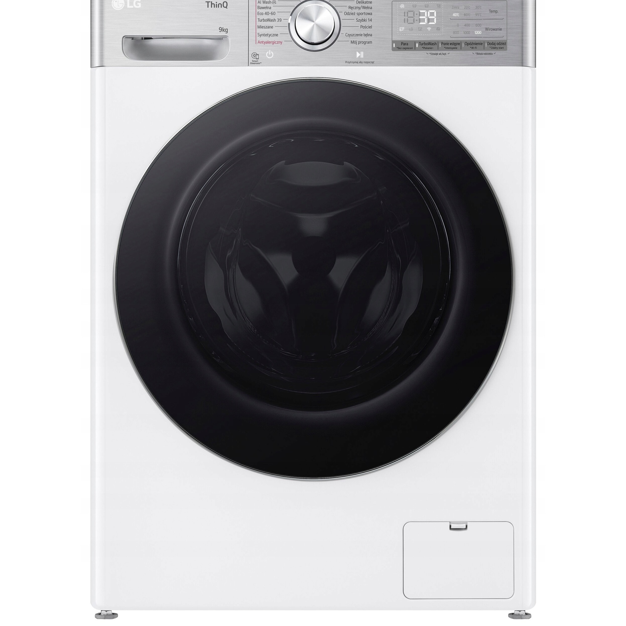 Masina de spalat rufe, LG F2W9S902W 9kg, 1200 rpm, alb, 60x47.5x85cm
