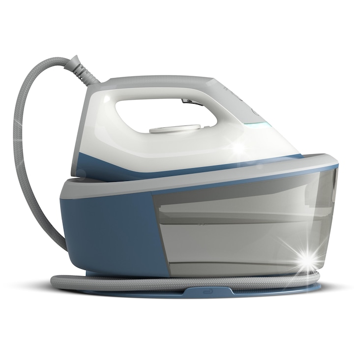 Generator de aburi Philips Seria 2000 PSG2000/20, ceramica, 2400W, 300g, alb/albastru, 31.5x12x28.5cm