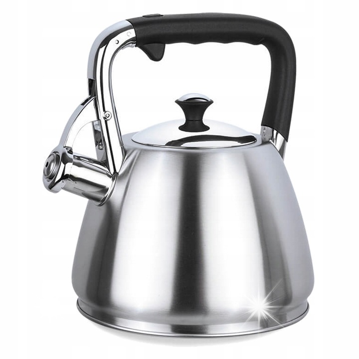 Чайник Feel Maestro MR-1327, 3L, инокс, с топлоустойчива дръжка, със свирка