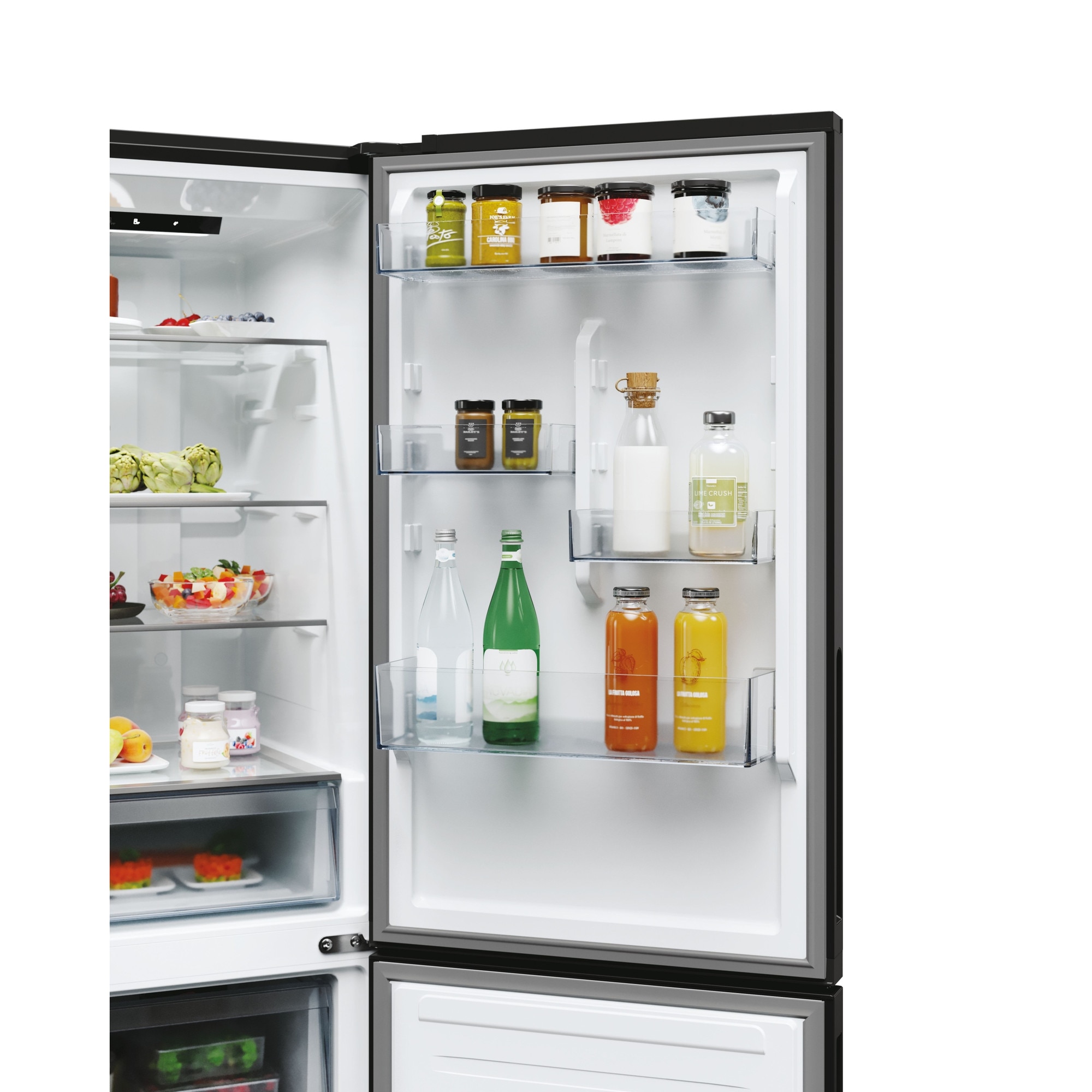 Frigider, Candy Fresco CNCQ2T618EB, 355L, No Frost 185cm, 2 usi