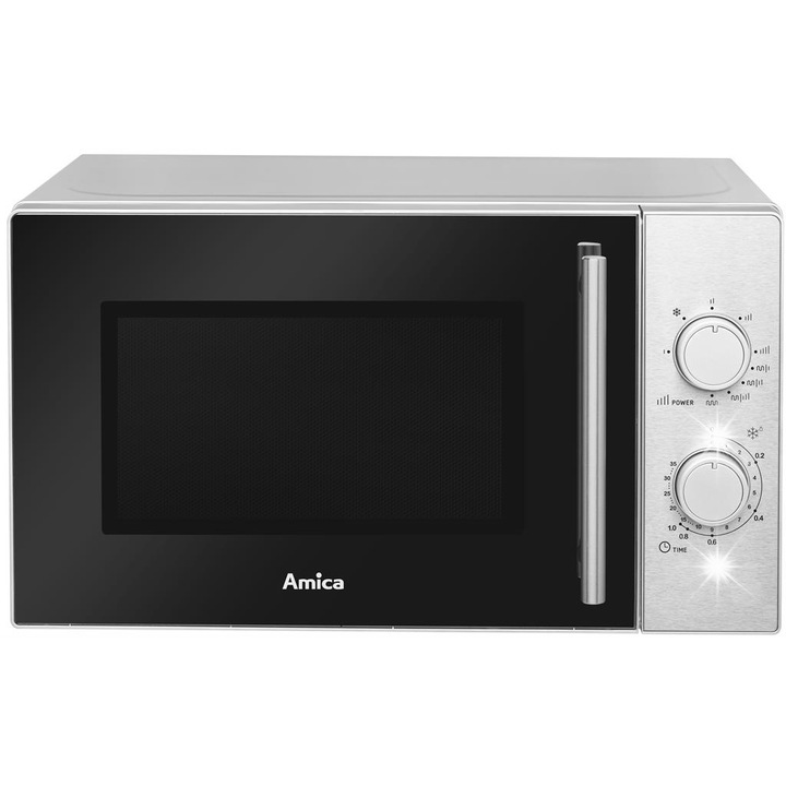 Cuptor cu microunde Amica AMMF20M1GI, 20L, grill 1000W, sistem Multi Waves, 5 niveluri de putere