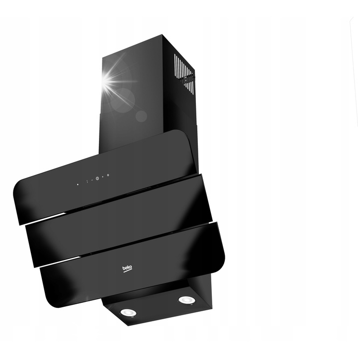 Вертикален абсорбатор Beko, 60см, черен, 4 скорости, LED осветление