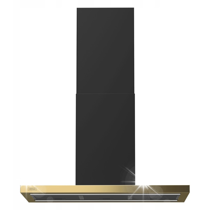 Hota insulara Kernau KCH 0890.1 B Gold Island, 90cm, negru+auriu, motor fara perii, iluminare LED