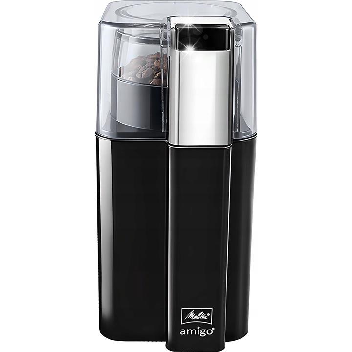 Електрическа мелничка за кафе Melitta Amigo, 170 W, черна, 60 гр, 9.3x10.7x19.4 см