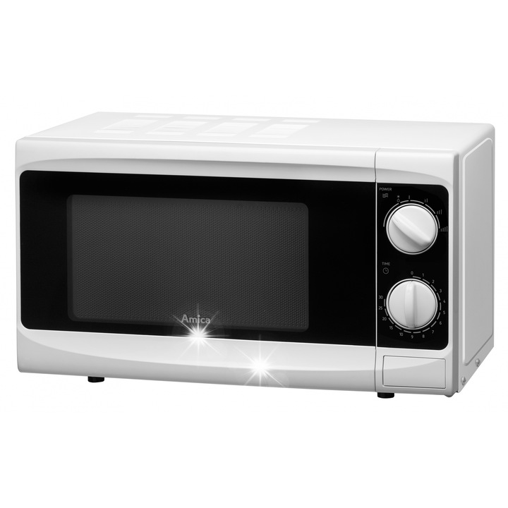 Cuptor cu microunde Amica AMG20M70V, 20L, 700W, alb, 26,2x45,2x32cm