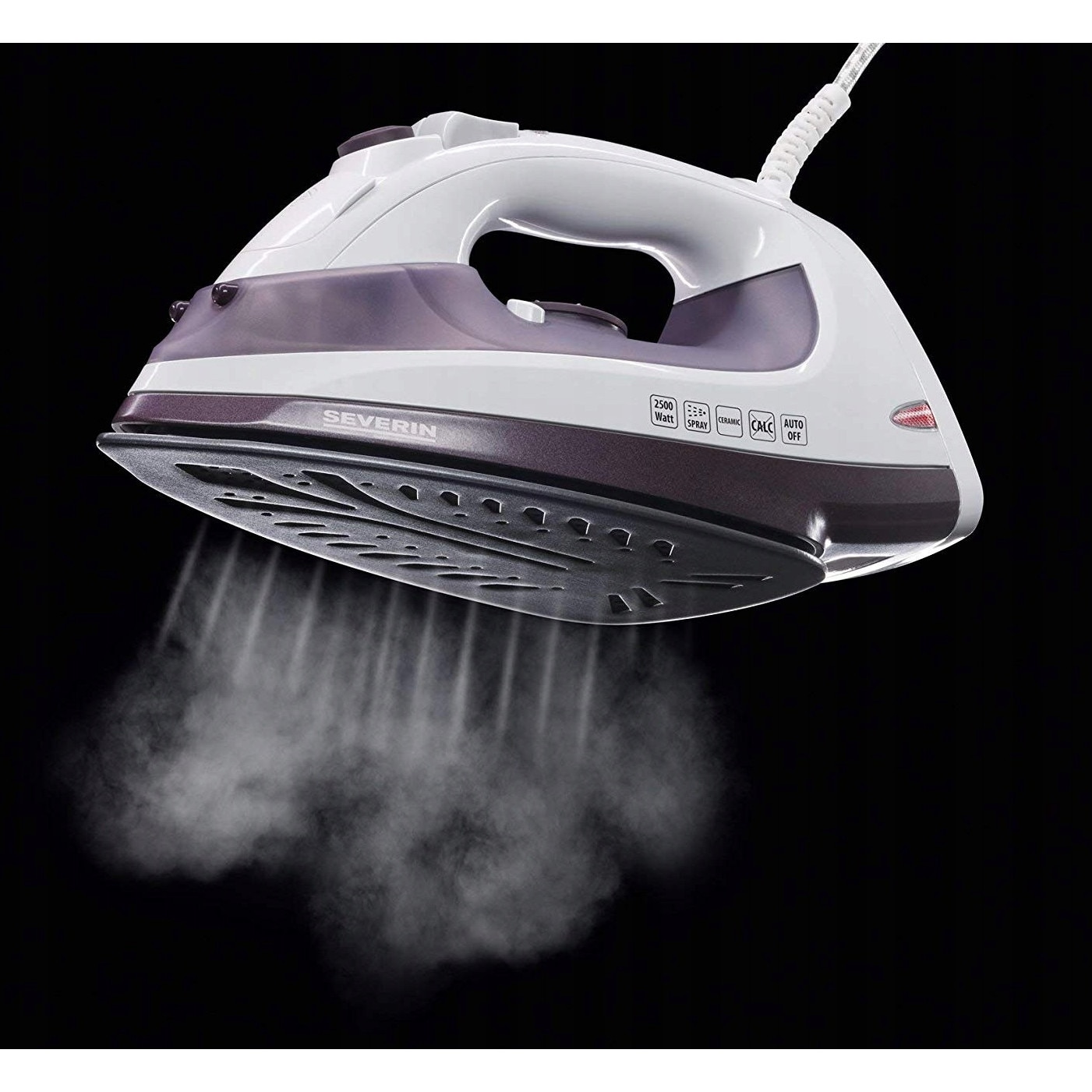 Fier de calcat cu abur Severin BA 3210, 2500W, capacitate 330ml, violet, sistem anti-calcar