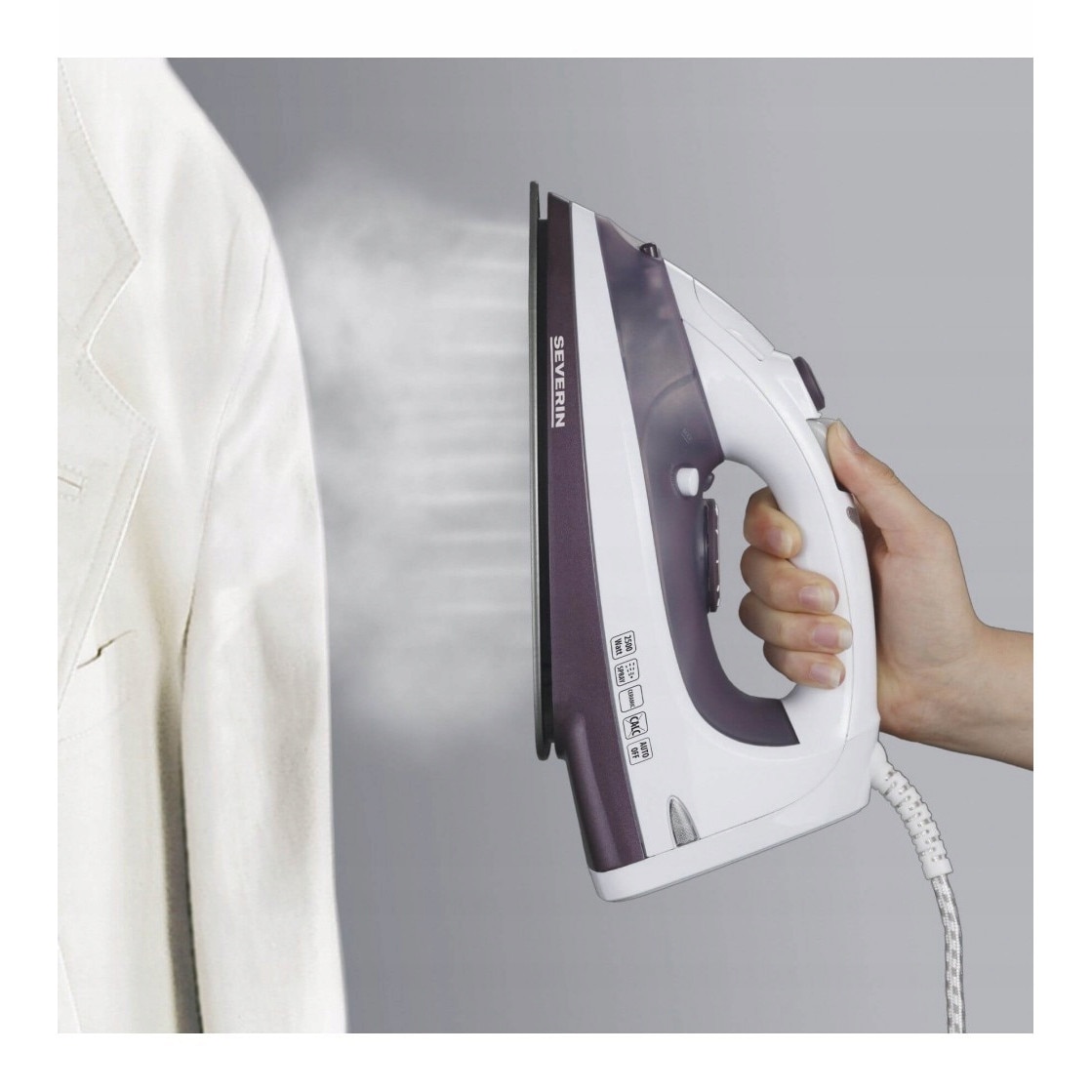 Fier de calcat cu abur Severin BA 3210, 2500W, capacitate 330ml, violet, sistem anti-calcar
