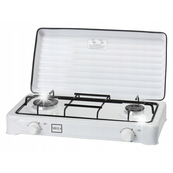 Газов котлон с 2 горелки Stella, емайлиран, бял, 610x360x115mm, RG A310