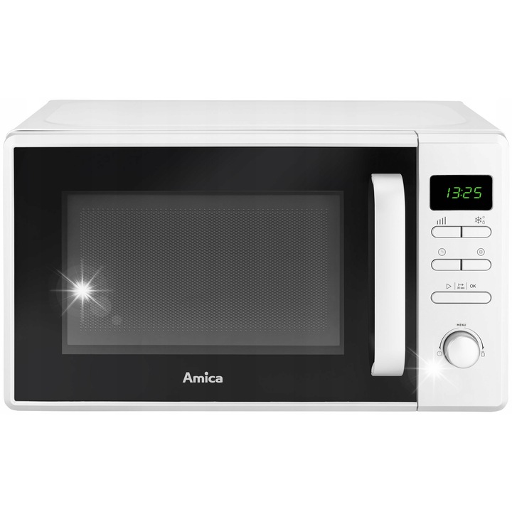 Cuptor cu microunde Amica, 20l, 700W, alb, cu sistem MultiWave si functie QuickStart