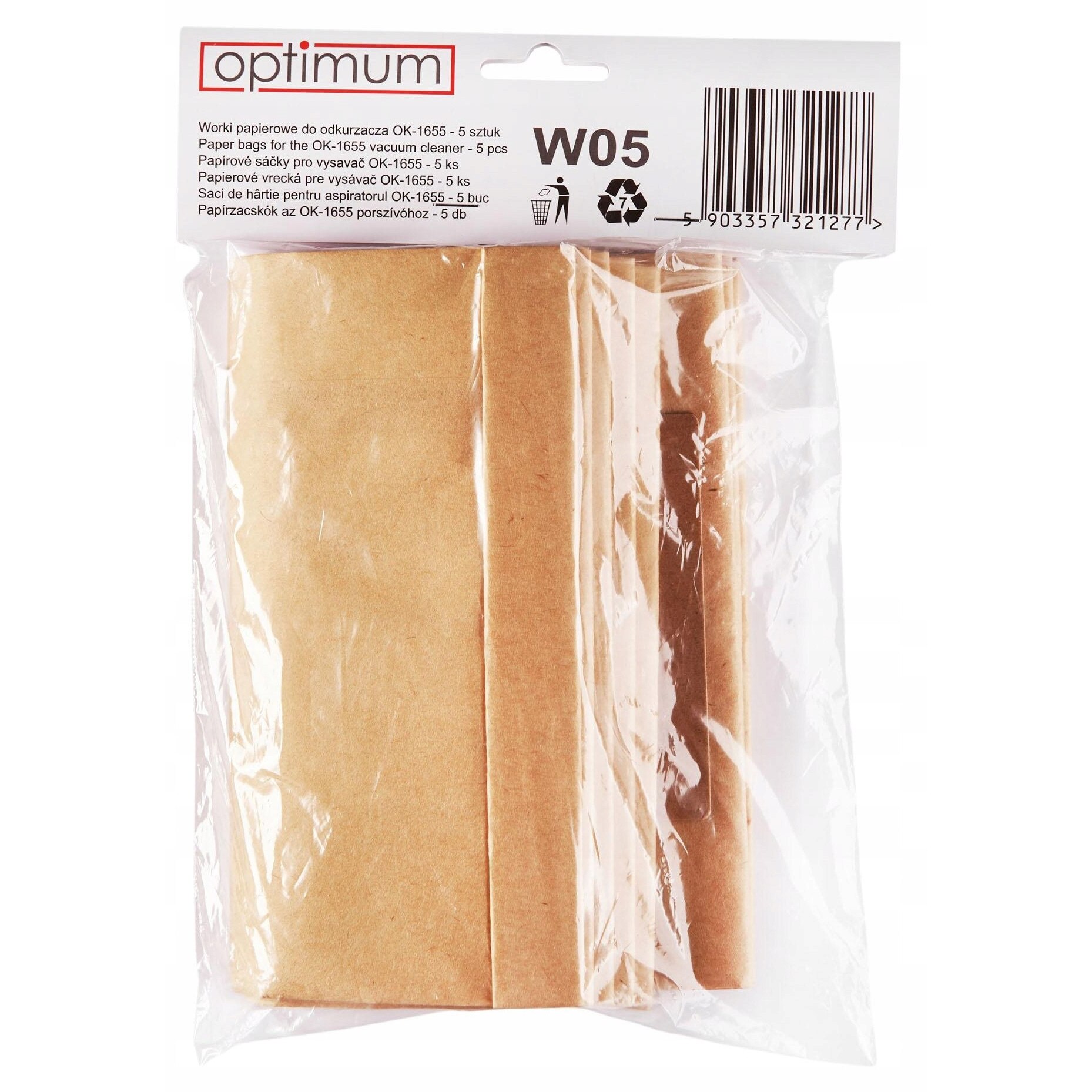 Aspirator cu sac Optimum OK-1655 700W, 2,5L, filtru HEPA, 5m cablu