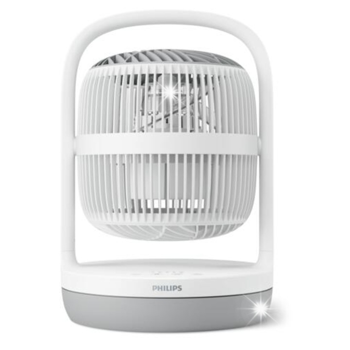 Настолен вентилатор Philips CX2050/00, 3 скорости, бял, 22x25.9x37.5см