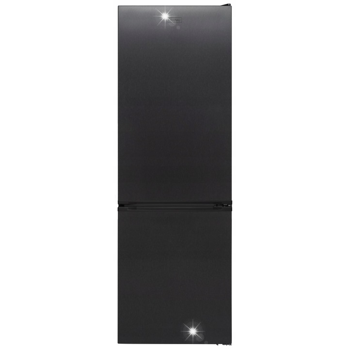 Combina frigorifica Kernau KFRC 18163.1 NoFrost 331l, Dark Inox, 186x59.5x65cm, 1 compartiment congelare, 4 rafturi sticla