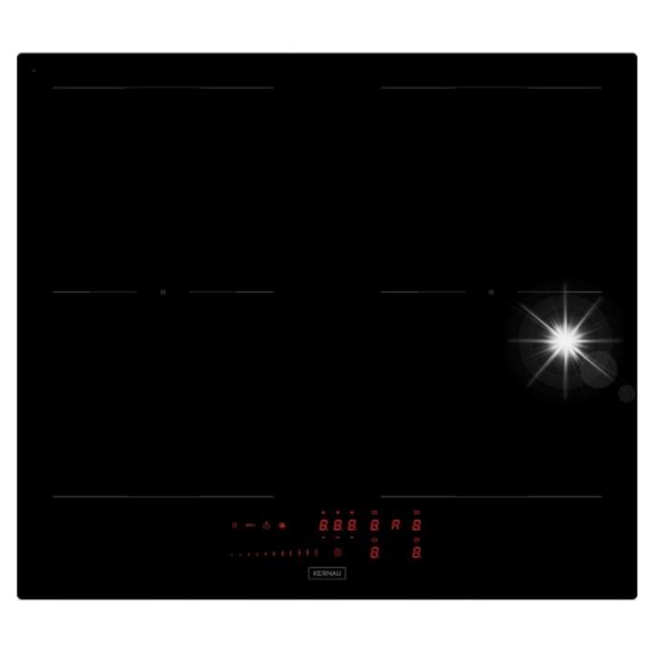 Електрически котлон Kernau KIH 6435-4B, 60см, 3 режима на работа, 2 зони Bridge, черен