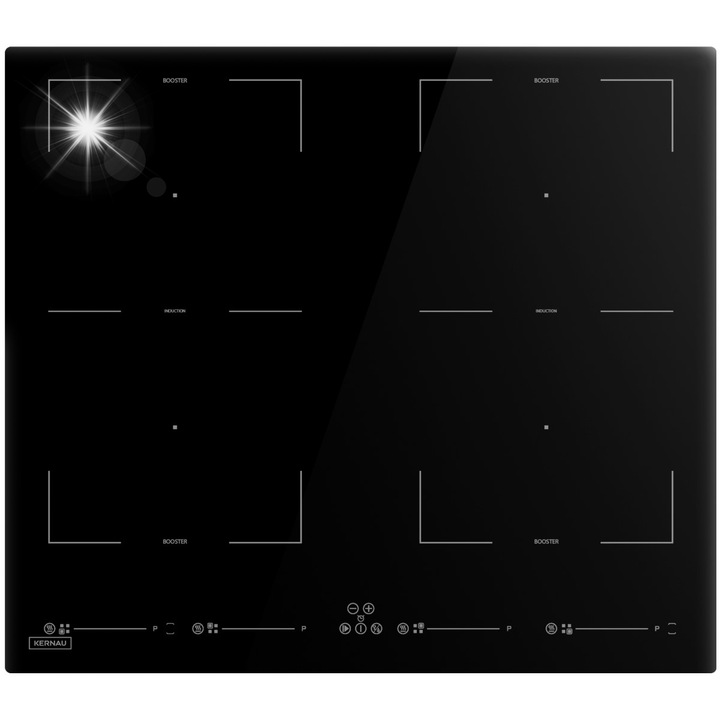 Електрически котлон KIH 6444-4B, 4 зони, функция Booster, черен, 59x52см