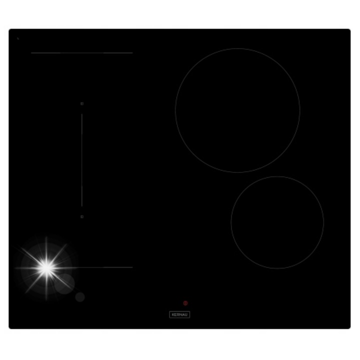 Kihúzható indukciós főzőlap KIH6413-4B, 3 üzemmód, automata vezérlés, fekete, 590x520mm