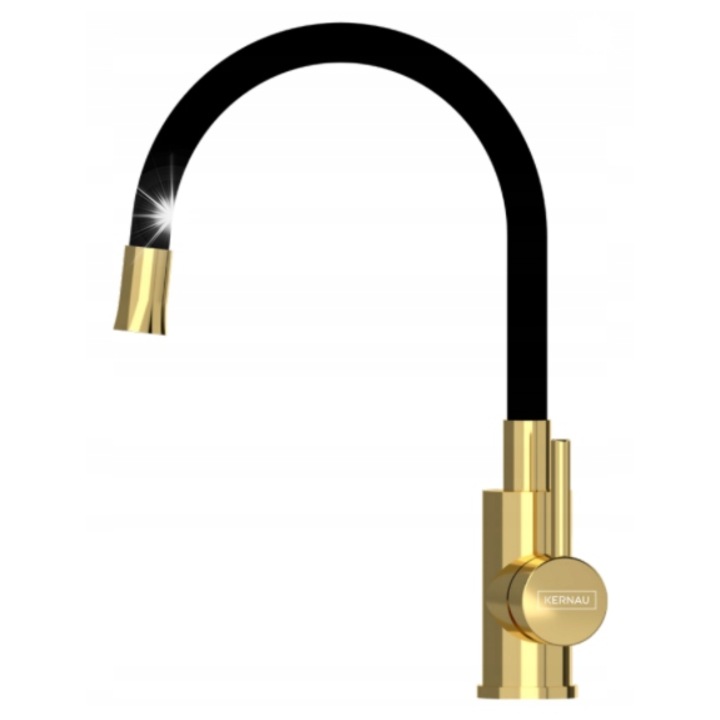 KWT 39 szaniter csaptelep, Gold Nano, rugalmas kifolyócső, perlátor, 380mm