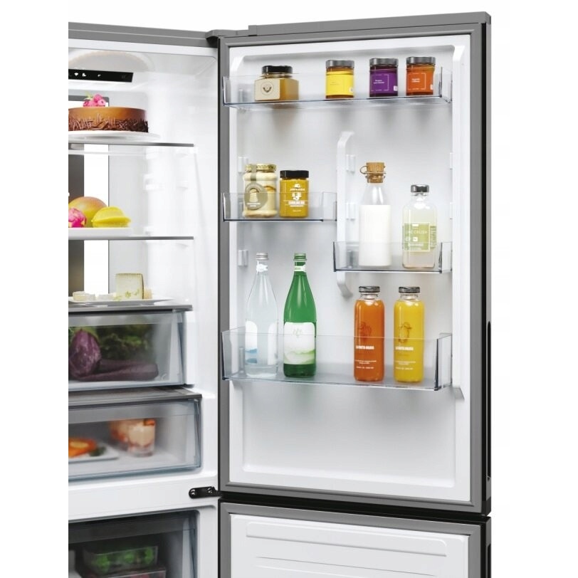 Combina frigorifica Candy CNCQ4T618EX 185cm Inox 235L + 120L No