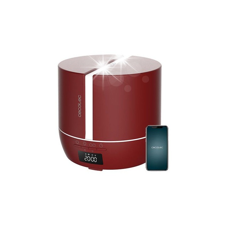Овлажнител Cecotec PureAroma 550 Connected, червен, 30м2, електронен контрол, ароматерапия