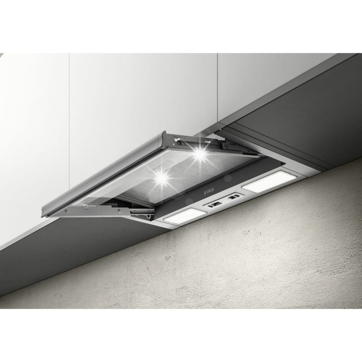 Вграден аспиратор Elica Ciak 2.0 GR/A/60, 130-225 м3/ч, сребрист, 56.4x23.7x28см