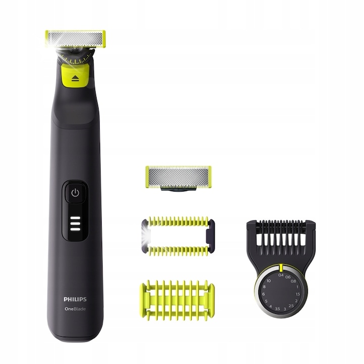Електрическа самобръсначка Philips OneBlade Pro 360, 14 настройки, технология за подстригване, черна