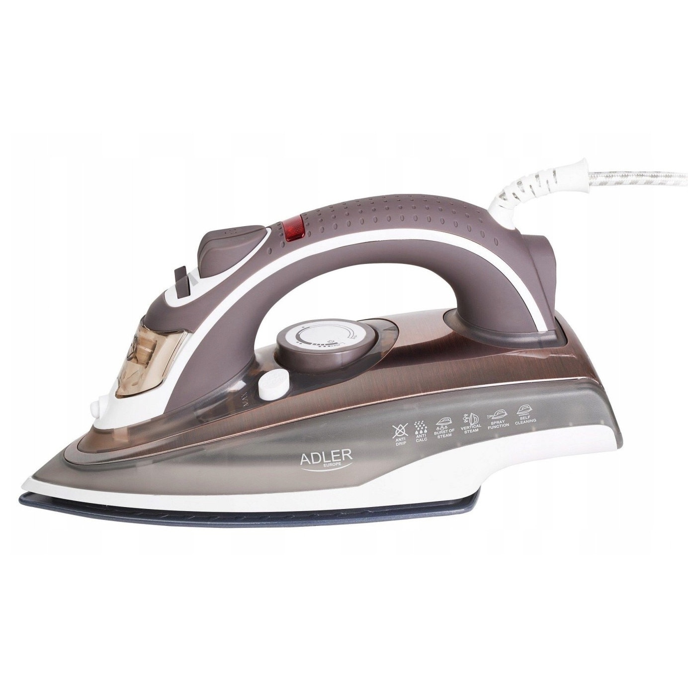 Fier de calcat cu abur, Adler, 3000 W, Gri