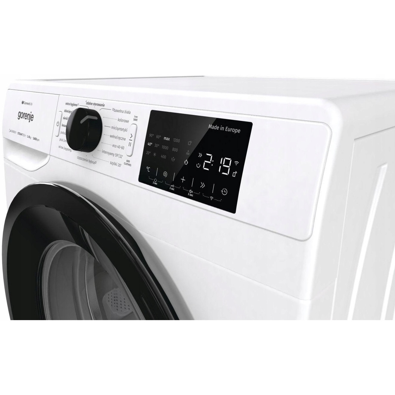 Masina de spalat rufe Gorenje WPNEI84A1SWIFI/PL, 8kg, 15 programe, WiFi, 60cm
