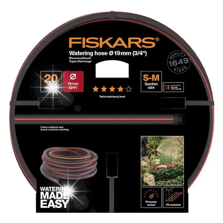 Маркуч за градина Fiskars 3/4" 20м Q4, UV устойчив